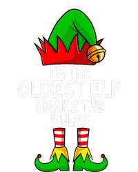 IM The Oldest Elf Matching Family Christmas Flat Bill Trucker Hat