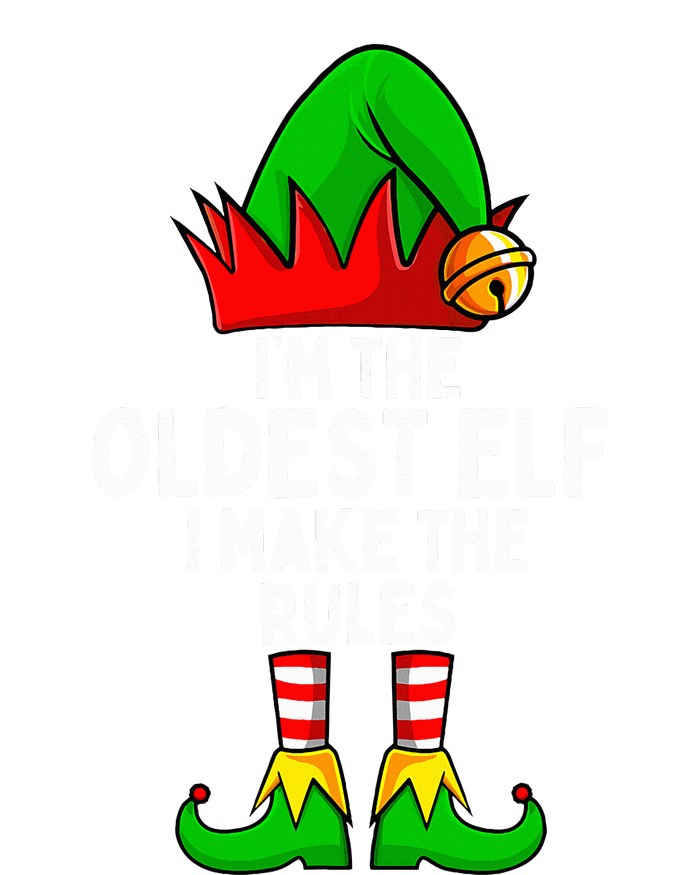 IM The Oldest Elf Matching Family Christmas Flat Bill Trucker Hat