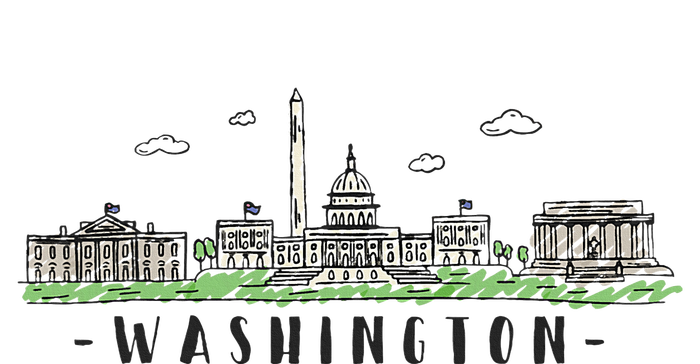 Washington Dc Skyline Vintage T-Shirt