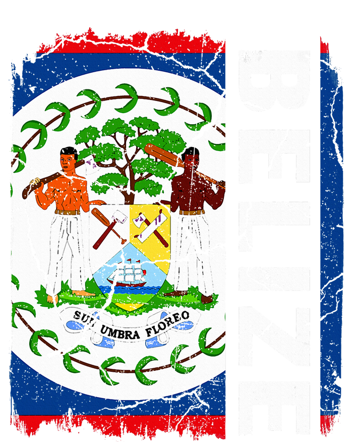 Vintage Belizean Flag Belize Pride Roots Heritage Premium T-Shirt