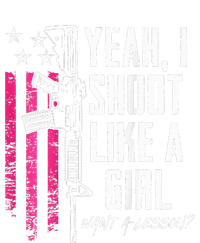 Yeah I Shoot Like A Girl Want A Lesson Usa Ladies Gun Bella+Canvas Jersey Crop Tee