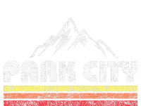 Park City Utah Mountain Faded Bars Ski Sports Bumper Sticker