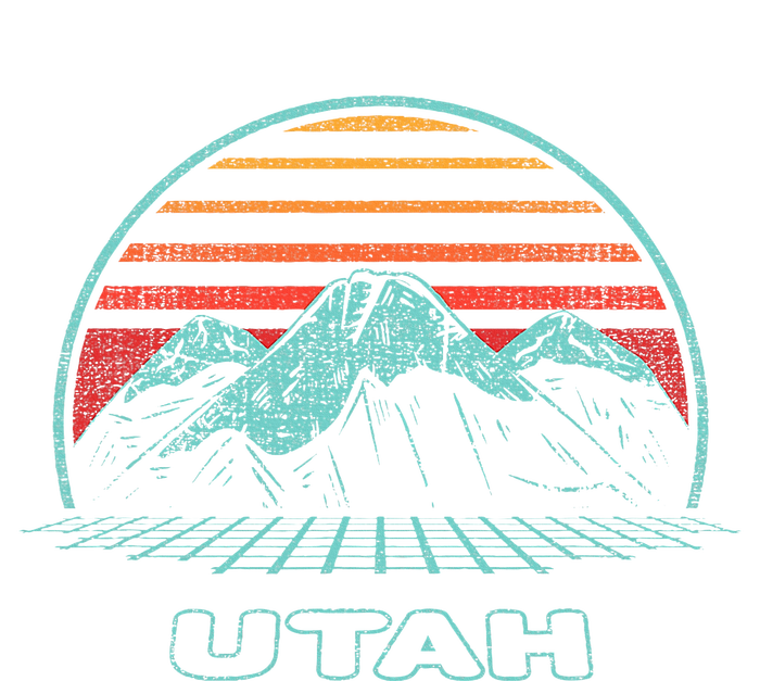 Utah Retro Mountain Hiking 80s Style T-Shirt