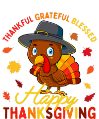 Thankful Grateful Blessed Thanksgiving Turkey T-Shirt