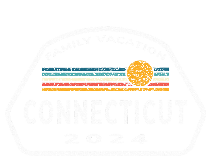 Connecticut Family Vacation 2024 Fun Retro Sunset Women's Racerback Tank