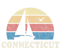 Connecticut Sailboat 70s Throwback Sunset T-Shirt