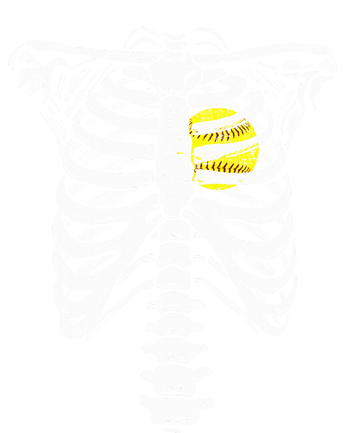 Softball Heart Skeleton Rib Cage Halloween Love Softball Grommeted Golf Towel