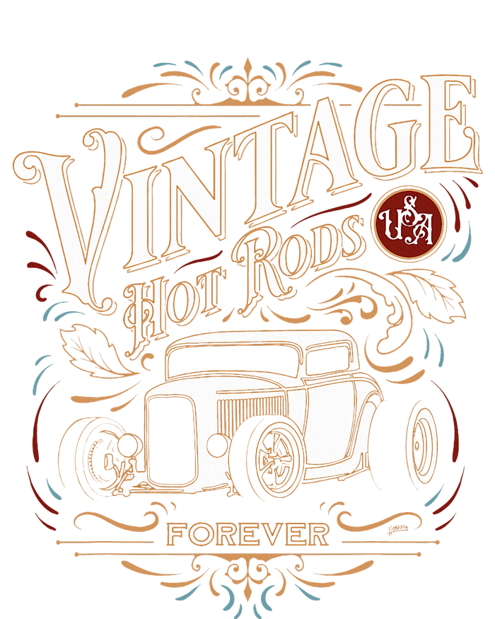 Vintage Hotrods Usa Forever Classic Car Nostalgia Design Women's Strappy Tank