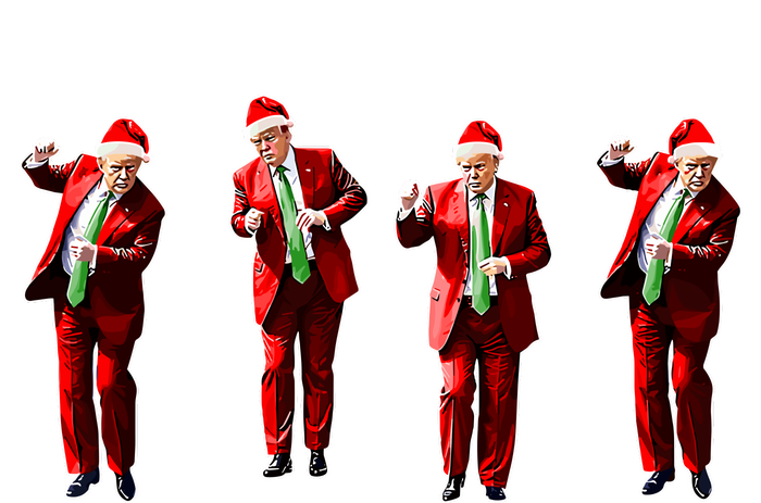 Funny Trump Dance Santa Hat Christmas Xmas Pajamas Holiday Tall Hoodie