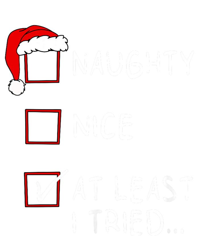 Naughty Nice At Least I Tried List Xmas Christmas Poster