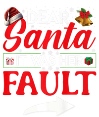 Dear Santa It Was Her Fault Funny Christmas Couples T-Shirt