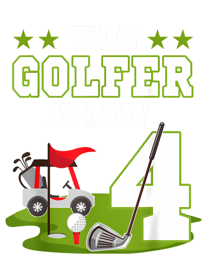 This Golfer Is Now 4 Year Old Birthday 4rd Golf Party Performance Sprint T-Shirt