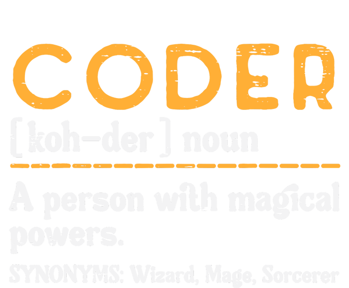 Coder Definiton It Programmer Software Developer Full-Length Apron With Pockets