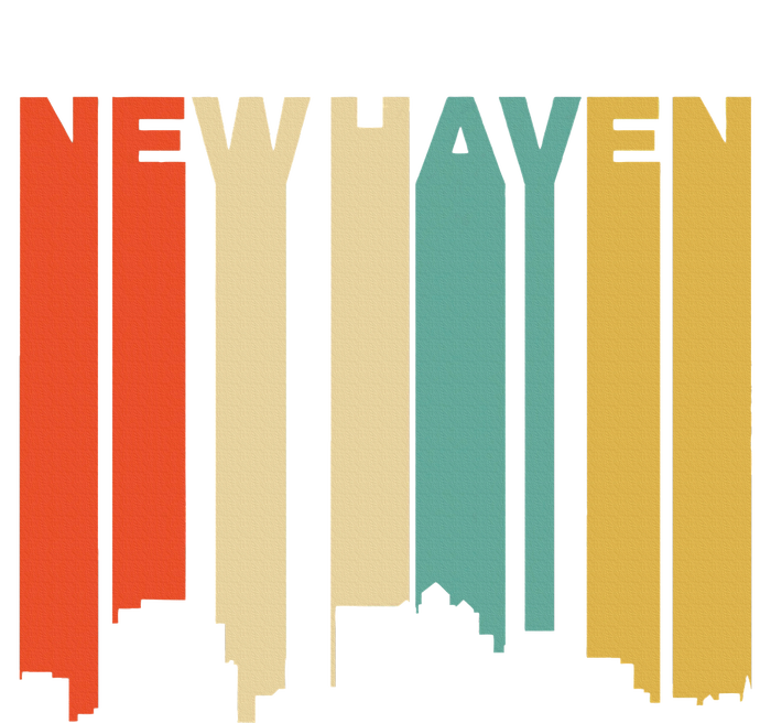 Retro 1970S Style New Haven Connecticut Skyline T-Shirt