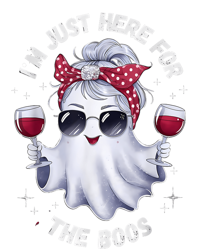 IM Just Here For The Boos Halloween Women Ghost Cute T-Shirt