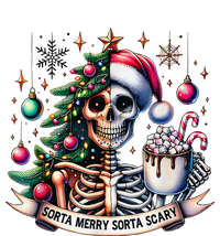 Funny Christmas Sorta Merry Sorta Scary Skeleton Xmas Tree Premium Hoodie