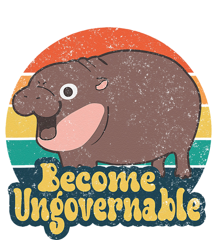 Become Ungovernable Moo Deng Humor Cute Baby Hippo Joke Kids T-Shirt