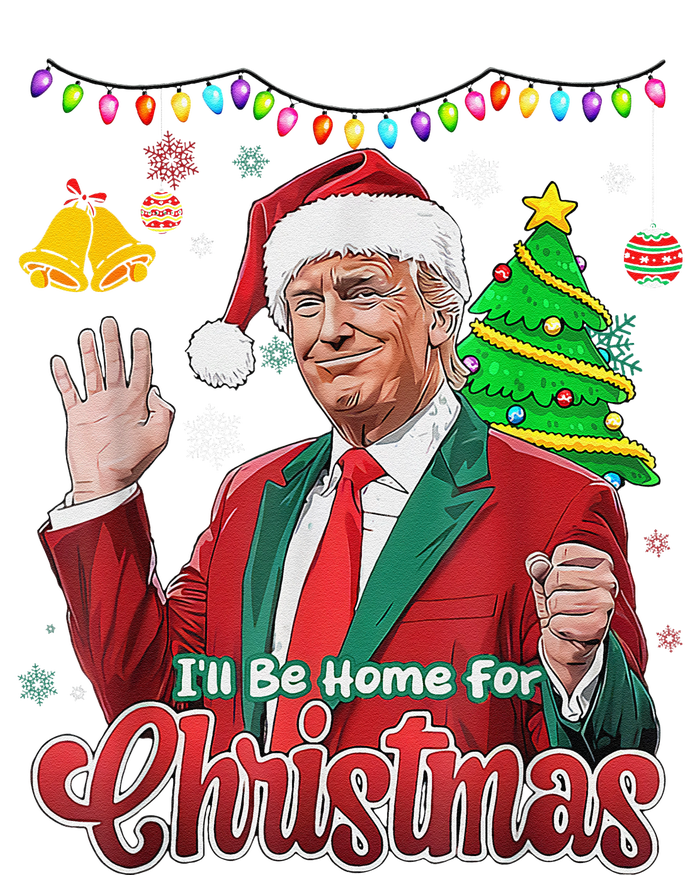 ILl Be Home For Christmas Santa Funny Trump Ugly Pajama Set