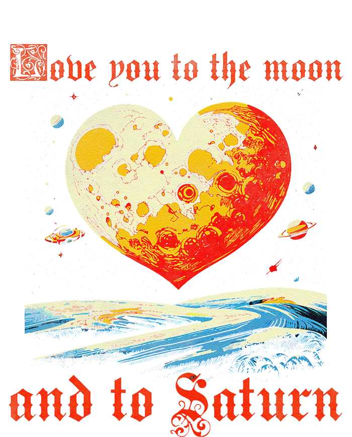 Love You To The Moon And To Saturn Vintage Tie-Dye Long Sleeve Shirt