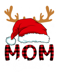 Mom Claus Santa Hat Reindeer Red Plaid Matching Family Xmas Gift T-Shirt