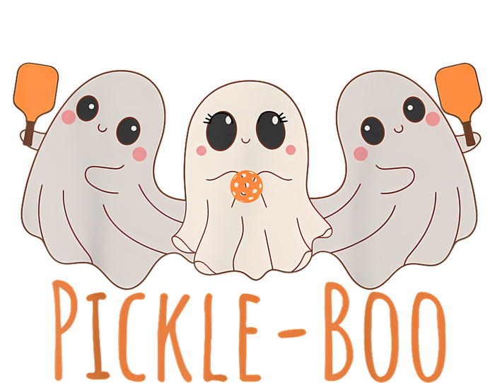 Fun Pickleboo Ghost Playing Pickleball Halloween Paddleball V-Neck T-Shirt