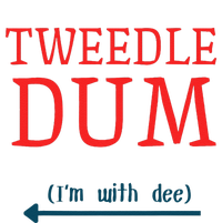 Tweedle Dum IM With Dee Couple & Friends Funny Lazy Costume Gift Crop Fleece Hoodie