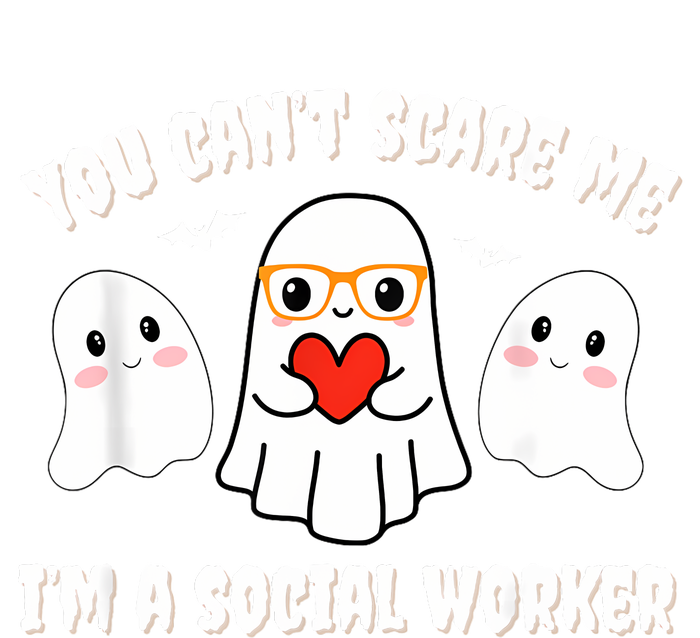 You Can’T Scare Me I’M A Social Worker Halloween Ghost Funny Short Acrylic Beanie