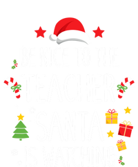 Funny Be Nice Teacher Santa Watching Xmas School Students Gift Coaster