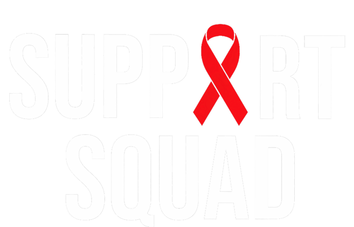 Family Hiv Awareness Red Ribbon Aids Support Squad T-Shirt