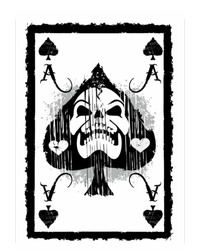 Ace Of Spades Heavy Rock Skull Skeleton Playing Card Funny Gift Women's Flannel Pajama Set