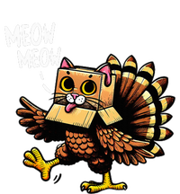 Funny Turkey Cat Meow Happy Thanksgiving Day Pom Pom 12in Knit Beanie