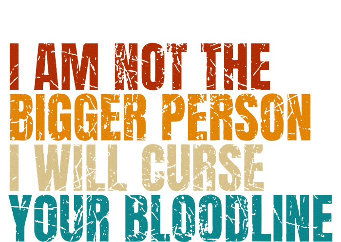 I Am Not The Bigger Person I Will Curse Your Bloodline Valucap Bio-Washed Visor