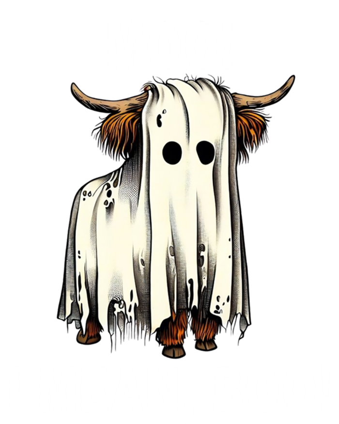 Funny Ghost Highland Cow Halloween Moo I Mean Boo Gift T-Shirt