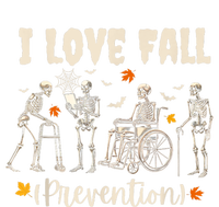 Funny Skeleton I Love Fall Prevention Fall Physical Therapy Striped Beanie with Solid Band