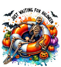 Funny Skeleton Just Waiting For Halloween Gift Valucap Bio-Washed Visor