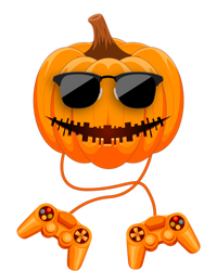 Halloween Gamer Costume Scary Pumpkin Gaming Cute Gift T-Shirt