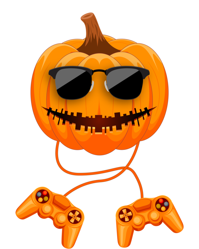 Halloween Gamer Costume Scary Pumpkin Gaming Cute Gift T-Shirt