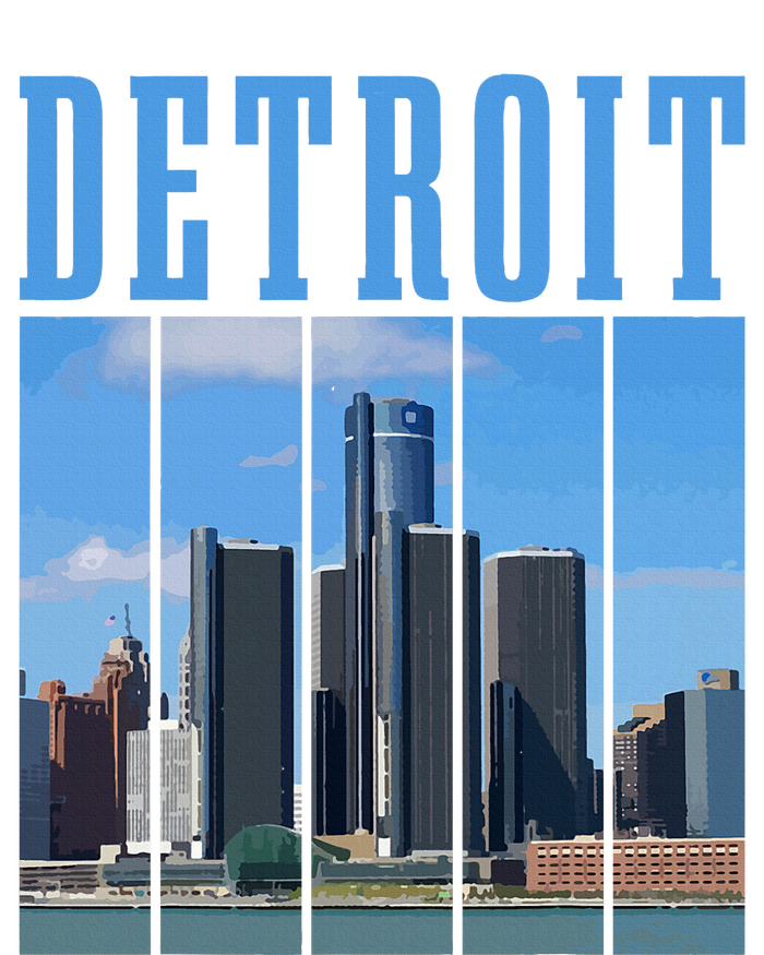 Detroit Skyline 313 Michigan Vintage Pride PosiCharge Competitor Tank