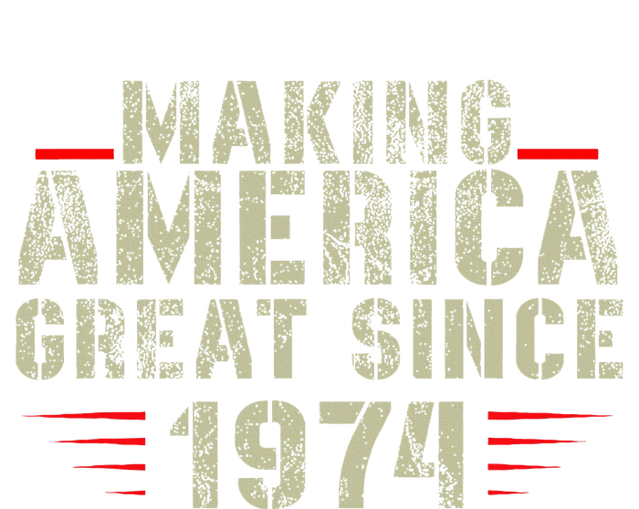 Making America Great Since 1974 Design 48th Birthday V-Neck T-Shirt