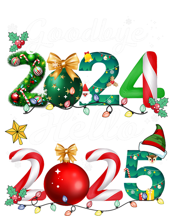 Goodbye 2024 Hello 2025 Merry Christmas Happy New Year 2025 Women's Pullover Hoodie