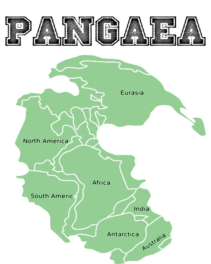 Pangaea Pangea One Continent World Earth Graphic Softstyle Adult Sport Polo