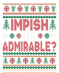 Impish Or Admirable Funny Christmas Ugly Sweater Gift Grommeted Golf Towel