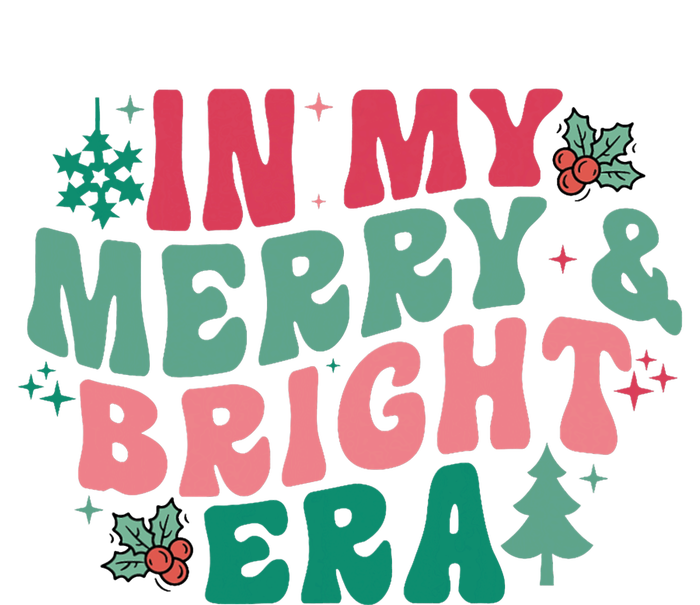 In My Merry And Bright Era Christmas Santa Xmas Groovy Retro T-Shirt