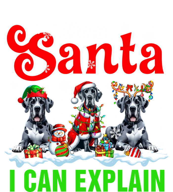 I Can Explain Xmas Three Santa Reindeer Elf Great Danes Gift Mesh Reversible Basketball Jersey Tank