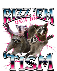 Autism Funny Rizz Em With The Tism Meme Autistic Racoon Performance Long Sleeve Polo