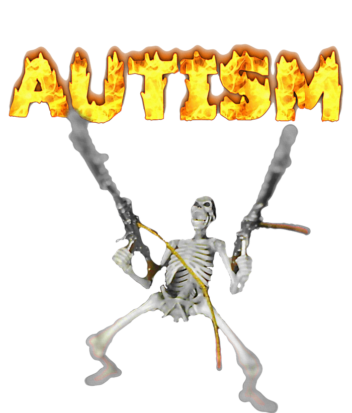 Autism Skeleton Meme Long Sleeve Pajama Set