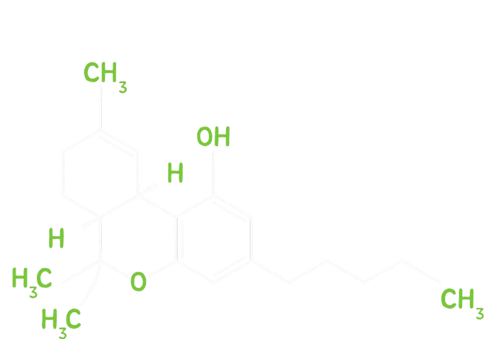 Cannabis Weed Pot Molecule Thc Marijuana Stoner Gift Striped Beanie with Solid Band