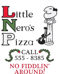 Little NeroS Pizza No Around Vintage Printed Graphic T-Shirt