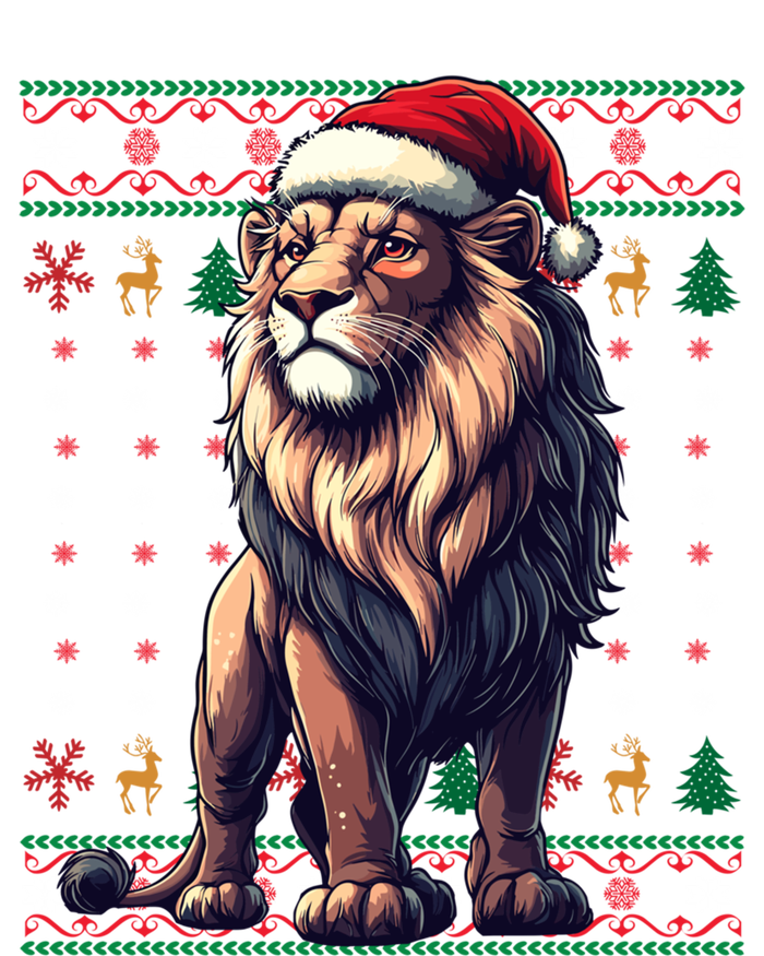 Lion Santa Hat Ugly Christmas Funny Holiday Lion Lover Mesh Reversible Basketball Jersey Tank