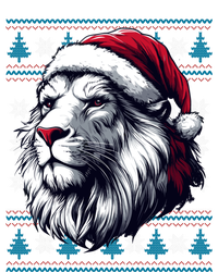 Ugly Christmas Lion Lovers Holiday Lion Santa Hat T-Shirt